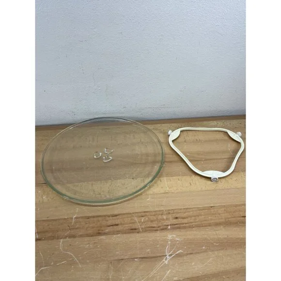 Whirlpool Microwave Glass Turntable Plate Tray w/ Support Ring For UMV1160CW - Picture 5 of 11